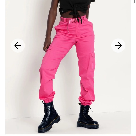 HOT PINK CARGO PANTS - LIMITED BLACKMILK FUCHSIA HOT PINK NWOT SIZE 10 BM - Picture 1 of 9